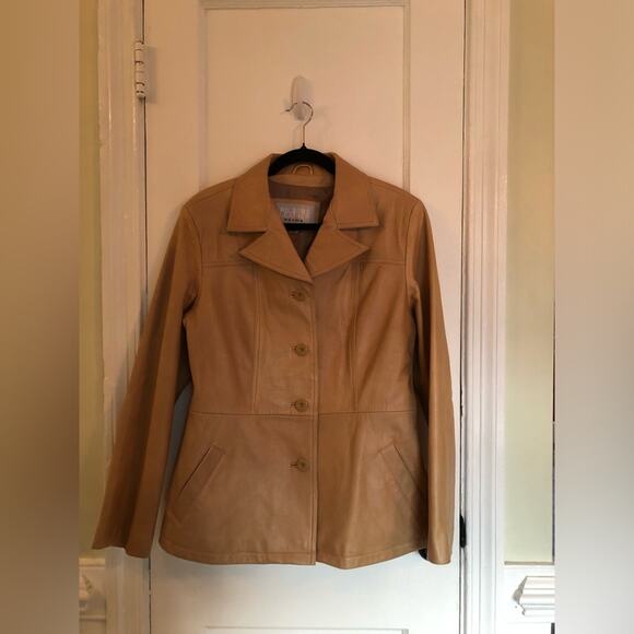 Vintage Wilson’s Leather Maxima Tan Leather Blazer - Picture 4 of 15